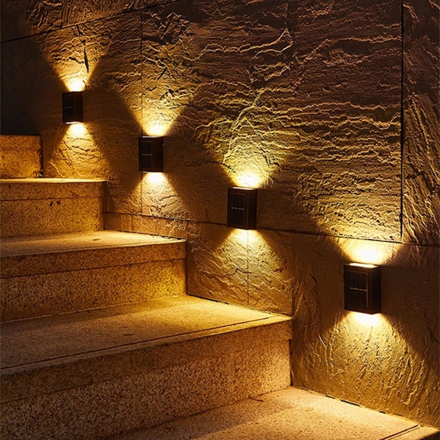 Set 4 Lampi Led incarcare solara, bidirectionala decorativa pentru casa - gradina
