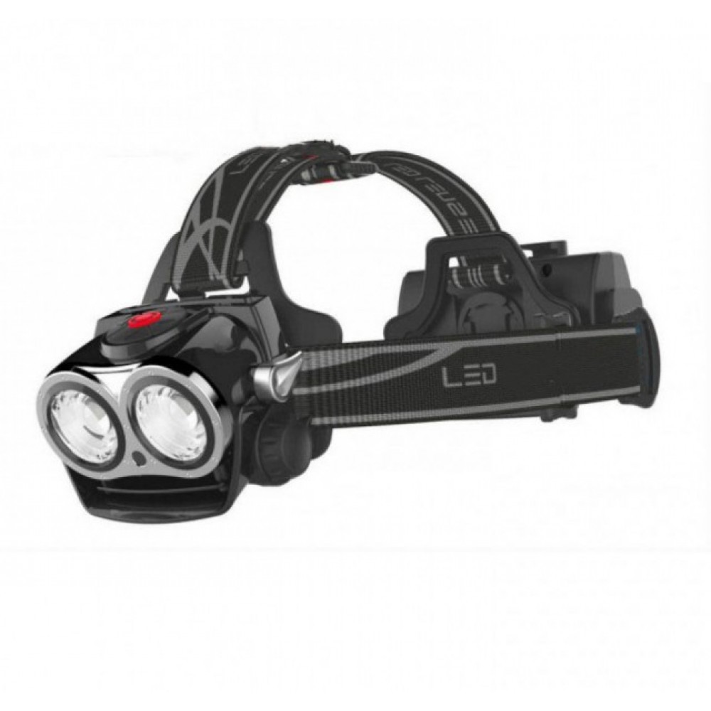 Lanterna frontala multifunctionala LED cu 3 faze, raza 300m