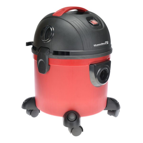 Aspirator cu aspirare umeda/uscata Hausberg HB-2095, Putere 1200W, Capacitate 15L, Rosu