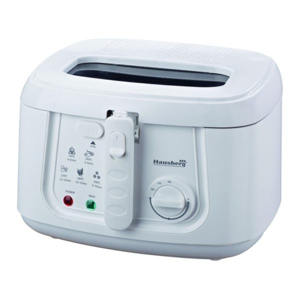 Friteuza Hausberg HB-1330A, Capacitate 3L, Putere 1800W, Alb
