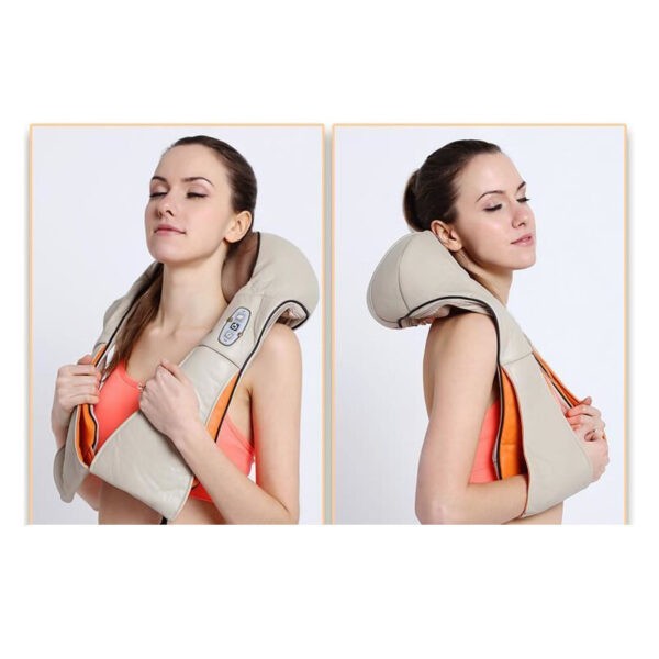 Aparat Shiatsu pentru masaj umeri si gat, 3 viteze, infrarosu, 24W