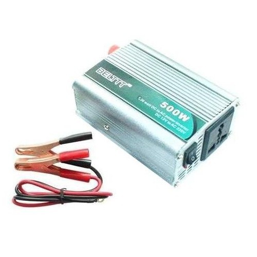 Invertor auto Belttt cu clestisori, sinusoida modificata, Putere 500W, 12V, LED