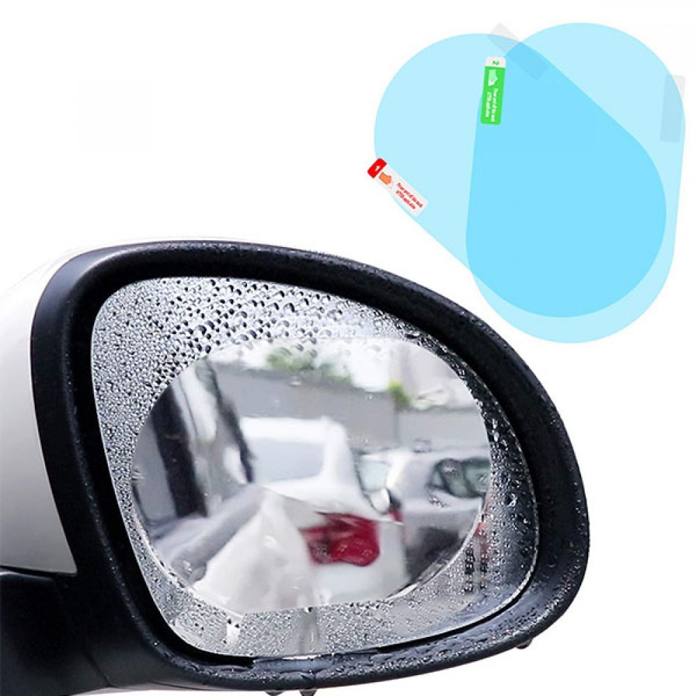 Set 2 folii anti stropi si anti aburire pentru oglinda auto