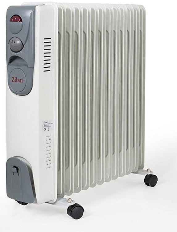 Calorifer electric ZILAN ZLN-2104, 7 elementi, Putere 1500 W, 3 trepte de putere, Termostat de siguranta, Termostat reglabil