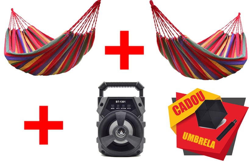 PROMOTIE IMBATABILA! Set 2 hamace + Boxa Portabila + Umbrela Cadou