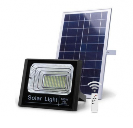 Corp Iluminat LED, Lampa Incarcare Solara Jortan 200 W +Panou Solar Rezistent la Apa, Telecomanda 