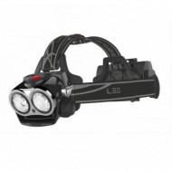 Lanterna frontala multifunctionala LED cu 3 faze, raza 300m