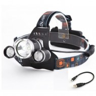 Lanterna frontala T6 LED 3 in 1, 50000W, 800 lumeniu, aluminiu