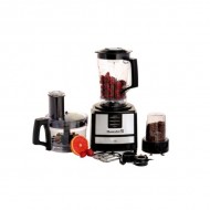 Robot bucatarie 3 in 1 cu 10 piese Hausberg HB-7522, Putere 600W, Capacitate 1.2L, Negru
