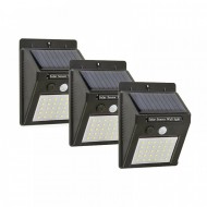 3 x Lampa 20 leduri cu incarcare solara si senzor de miscare