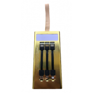 Baterie Externa, Design Gold, 3 Cabluri, 1500mAh