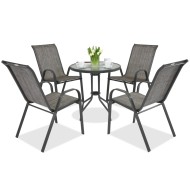 Set mobilier de gradina in 5 parti - 4 scaune si 1 masa. 