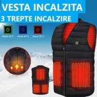 Vestă încălzită, electrica, slim fit, pentru copii