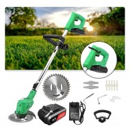 Motocoasa Electrica, 24 V, 4000 Mah , 1 acumulator + 2 LAMPI SOLARE LED PENTRU CURTE SAU GRADINA CU EFECT FLACARA