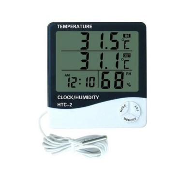Termometru cu afisarea temperaturii si a umiditatii HTC-2, interior/exterior