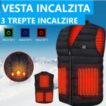 Vestă încălzită, electrica, slim fit, pentru copii