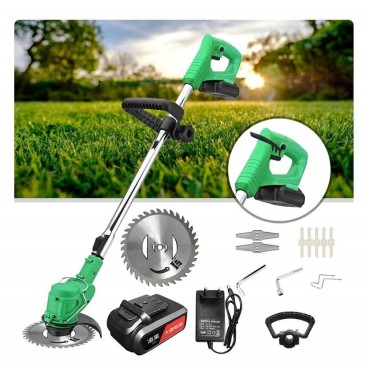 Motocoasa Electrica, 24 V, 4000 Mah , 1 acumulator + 2 LAMPI SOLARE LED PENTRU CURTE SAU GRADINA CU EFECT FLACARA